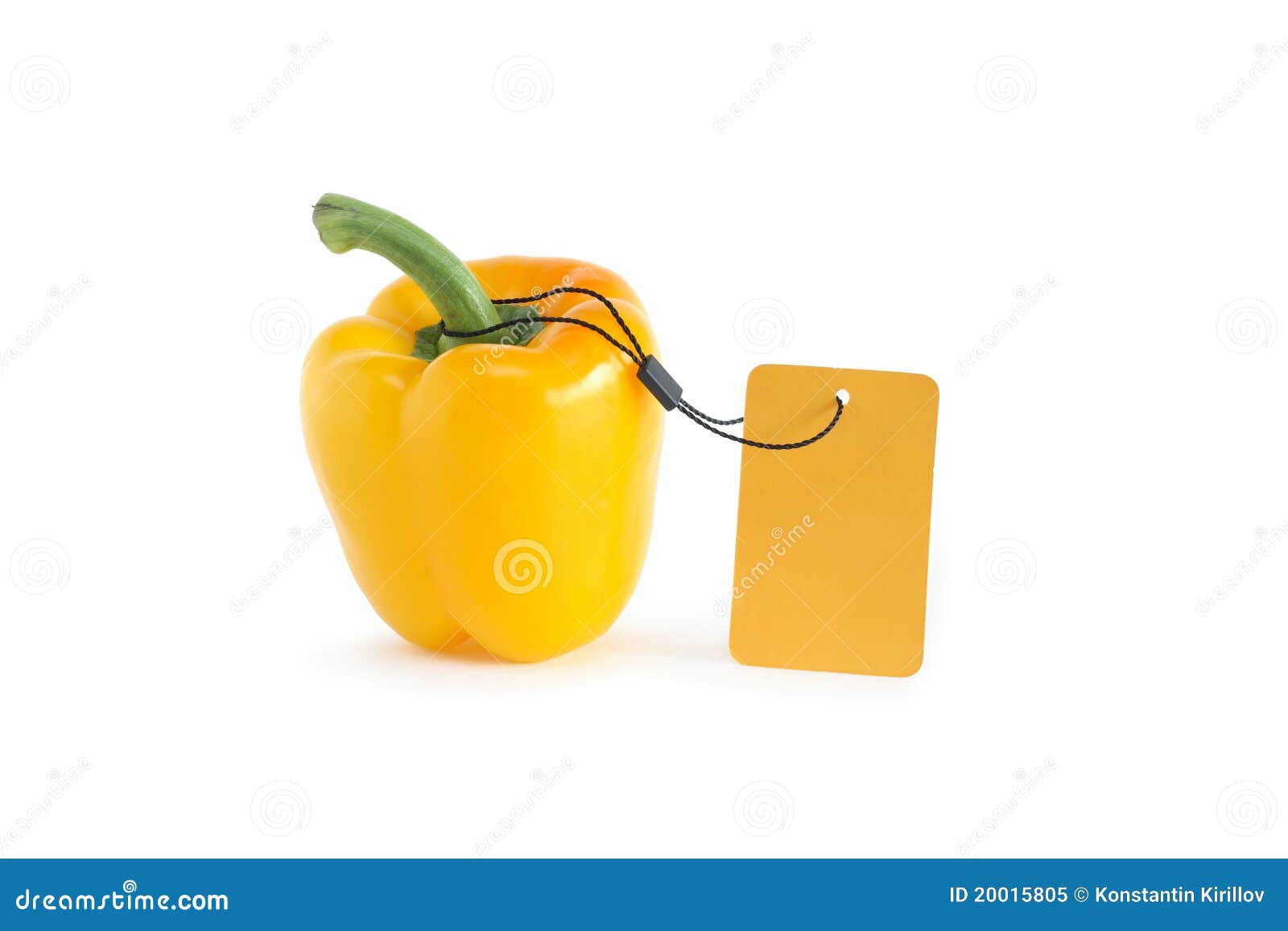 Bell Pepper with Price Tag stock image. Image of isolated 20015805