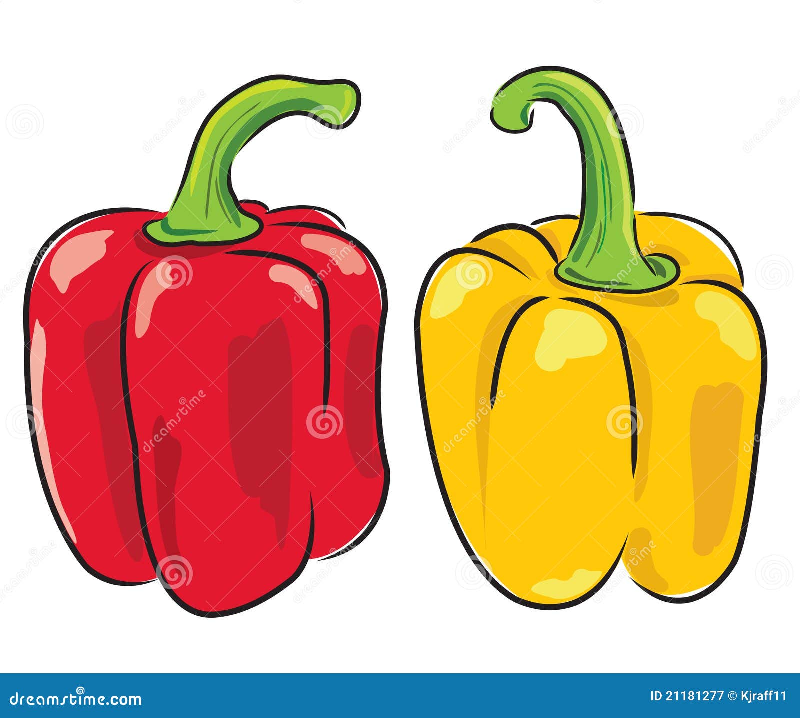 Bell peppers stock vector. Illustration of culture, vegetables - 21181277