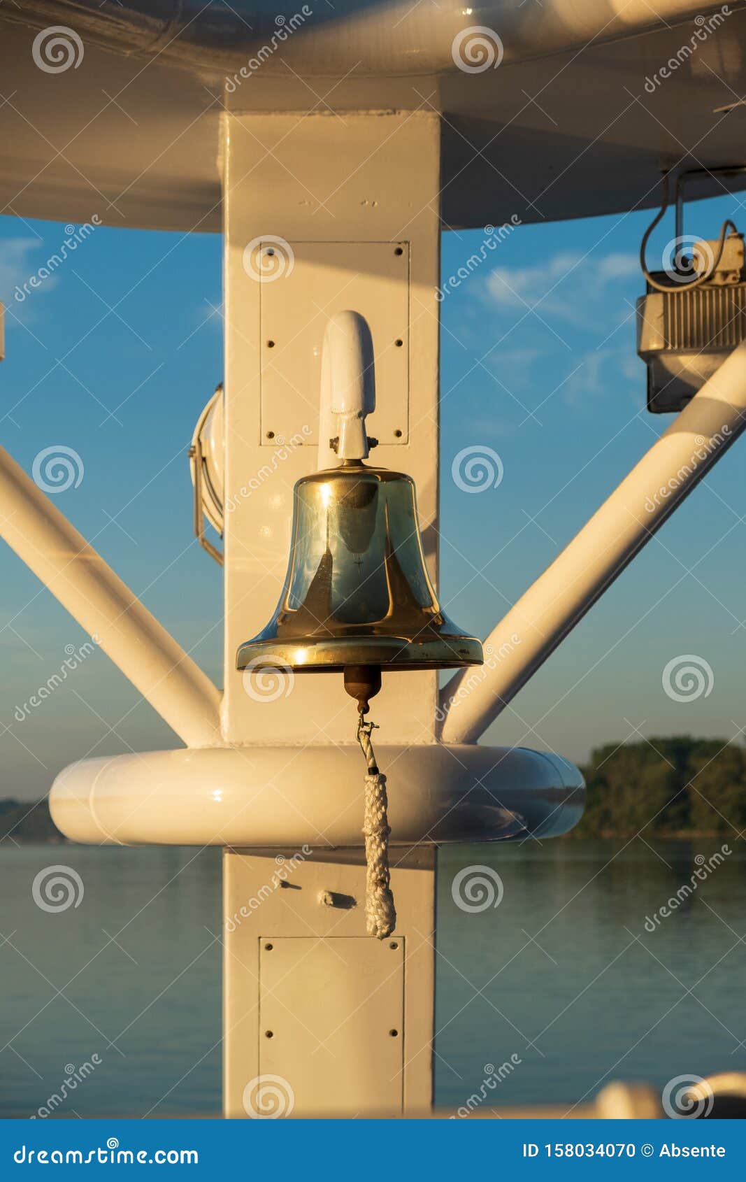 Bell on sailing ship stock photo. Image of metal, boat 158034070