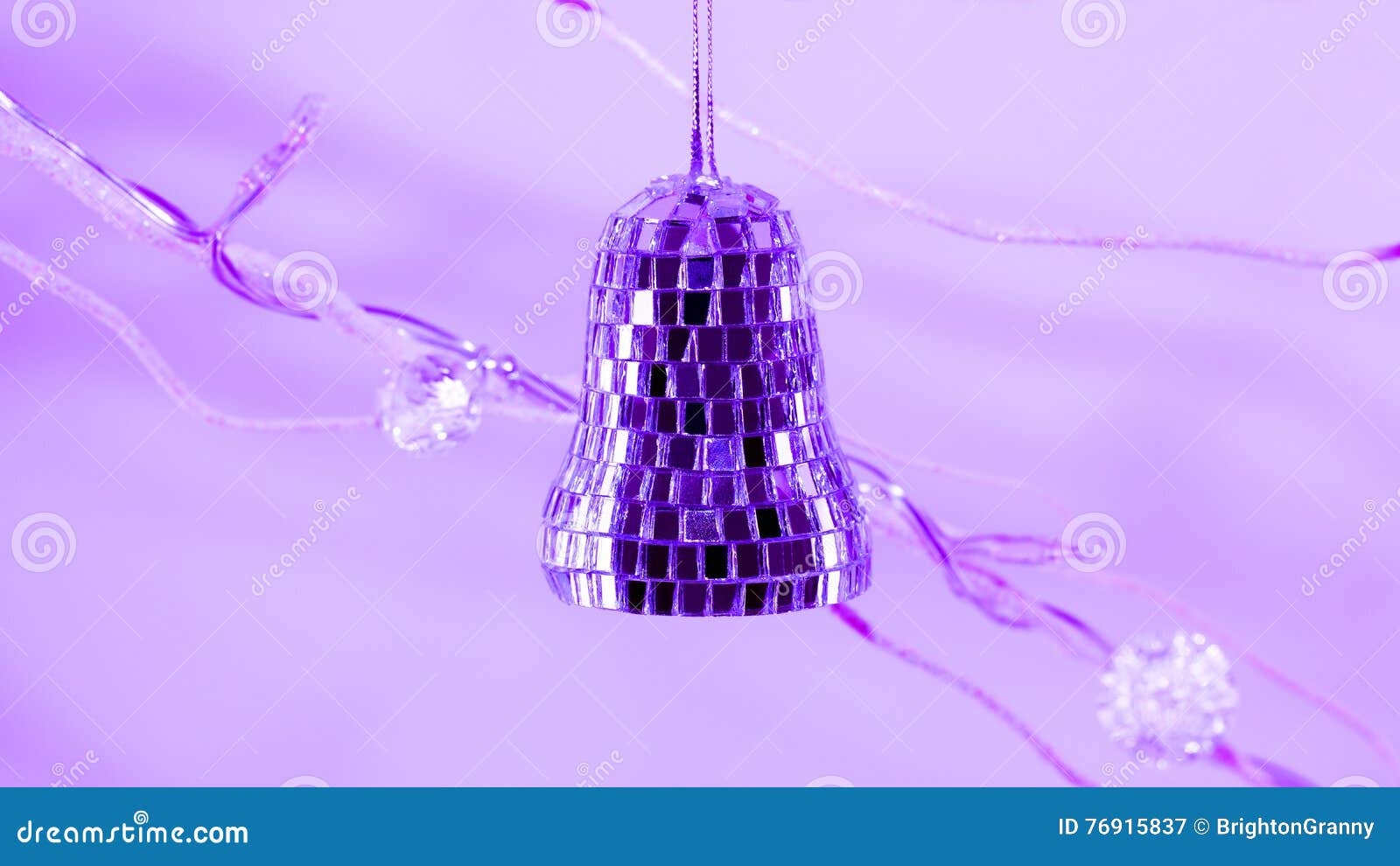 Bell Shaped Mirrored Christmas Decoration Stock Image - Image of ...