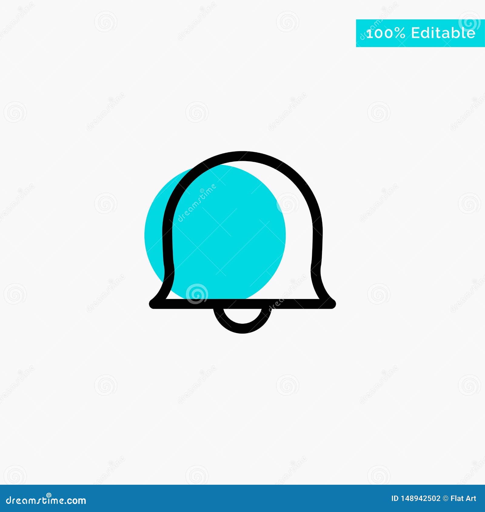 bell, sign, twitter turquoise highlight circle point  icon