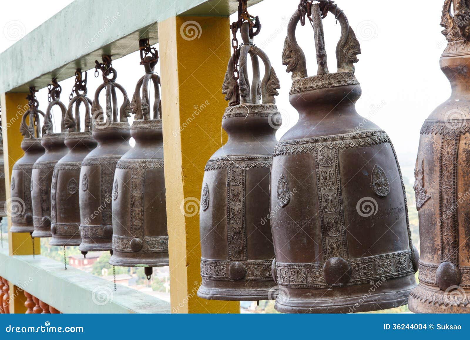Bell in Temple stock photo. Image of oriental, asia, decoration 36244004