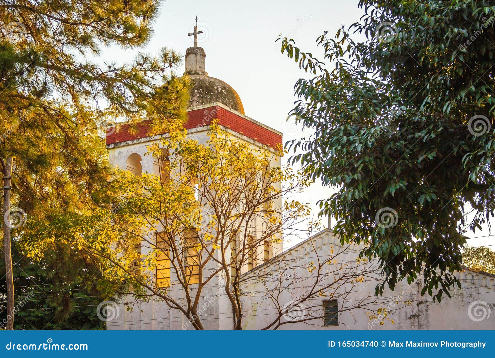 santa maria de fe, misiones, paraguay - bell tower of the catholic church