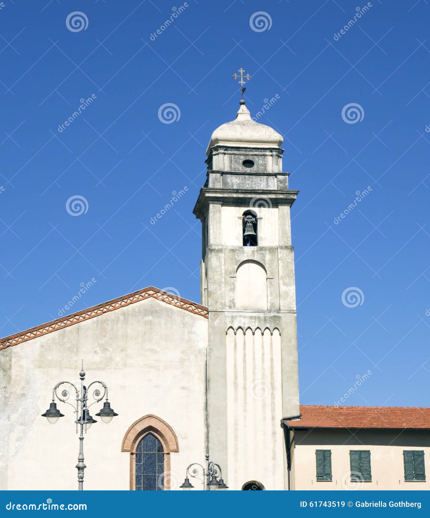bell tower of christian church, in pisa, italy.