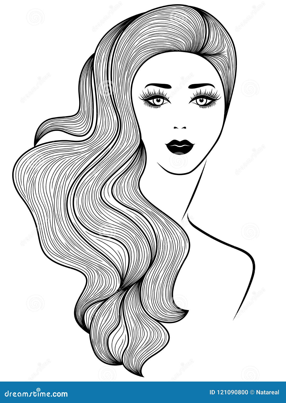 Bella Ragazza Alla Moda Stilizzata Illustrazione Vettoriale Illustrazione Di Espressione Ragazza 121090800