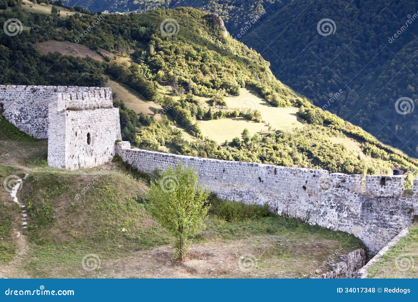 Bella rovina del castello. Bella vecchia rovina del castello sulla collina