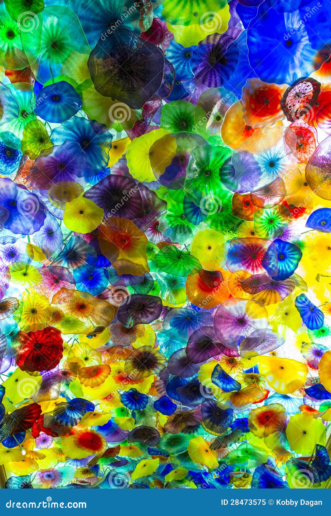 Bellagio glass flowers editorial image. Image of variation 28473575