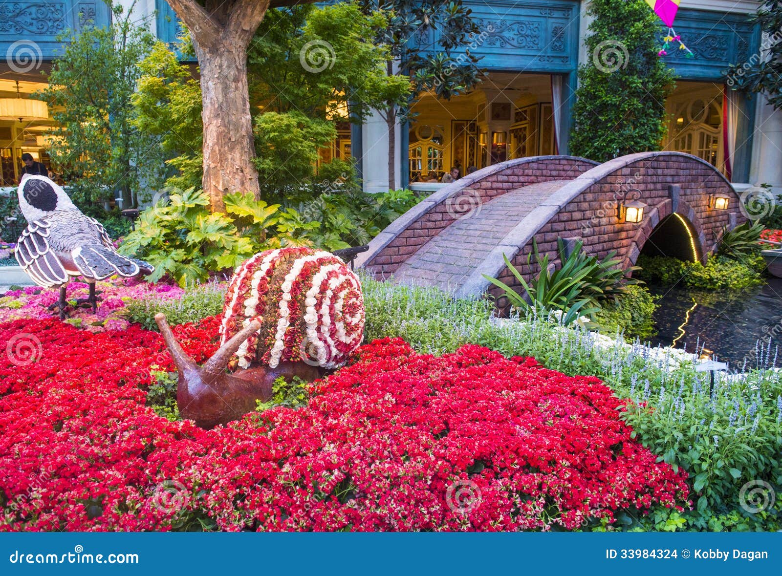 Bellagio Hotel Conservatory Botanical Gardens Editorial Stock