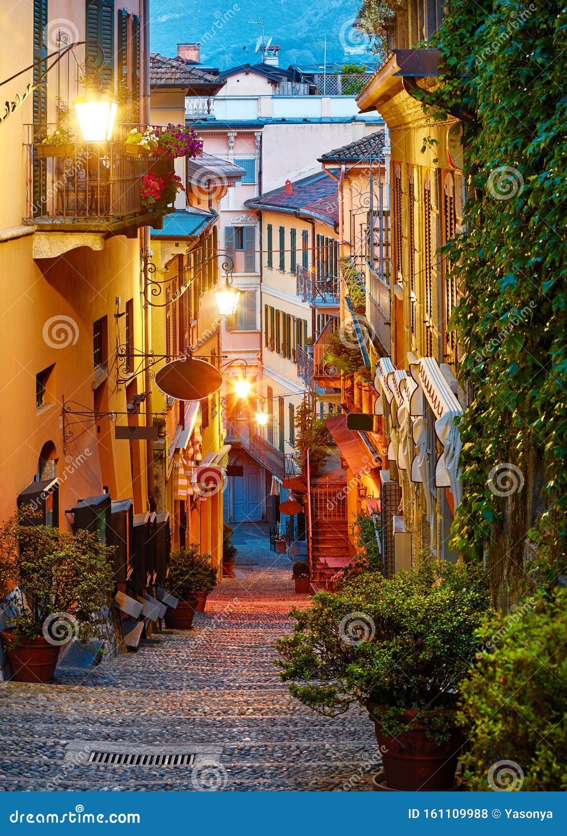 Lake Como Villas In Bellagio, Italy Royalty-Free Stock Photography ...