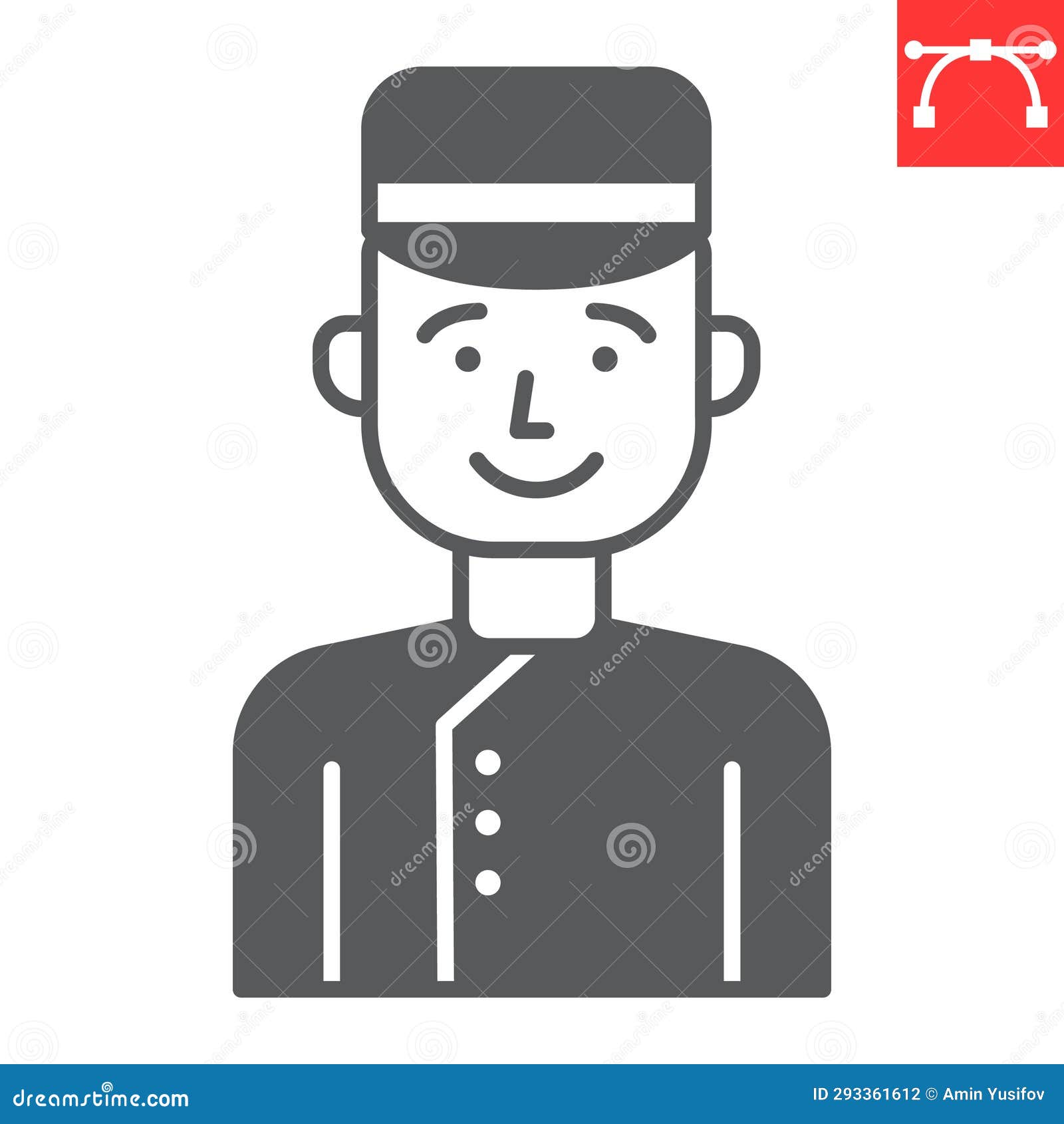 Bellboy glyph icon stock illustration. Illustration of line 293361612