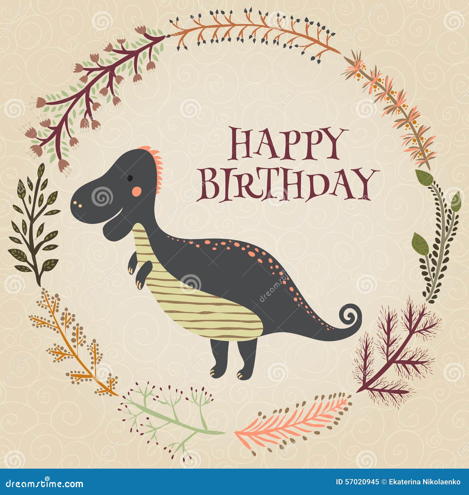 Belle Carte De Joyeux Anniversaire Dans Le Vecteur Carte Inspiree Douce Avec Le Dinosaure De Bande Dessinee En Guirlande Florale Illustration De Vecteur Illustration Du Floral Dino Belle Carte De Joyeux Anniversaire Dans Le Vecteur Carte Inspiree Douce Avec Le Dinosaure De Bande Dessinee En Guirlande Florale Illustration De Vecteur Illustration Du Floral Dino