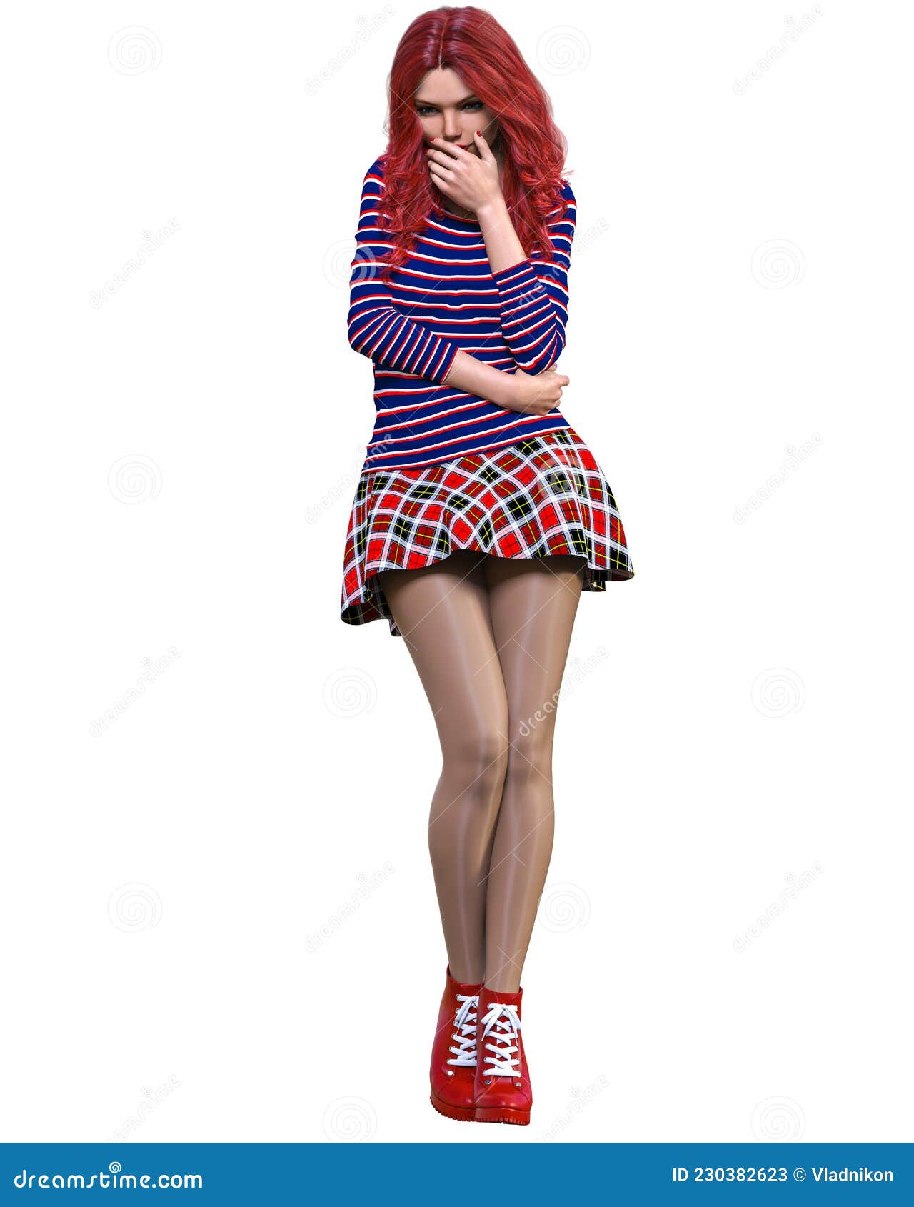 Belle femme top jupe courte