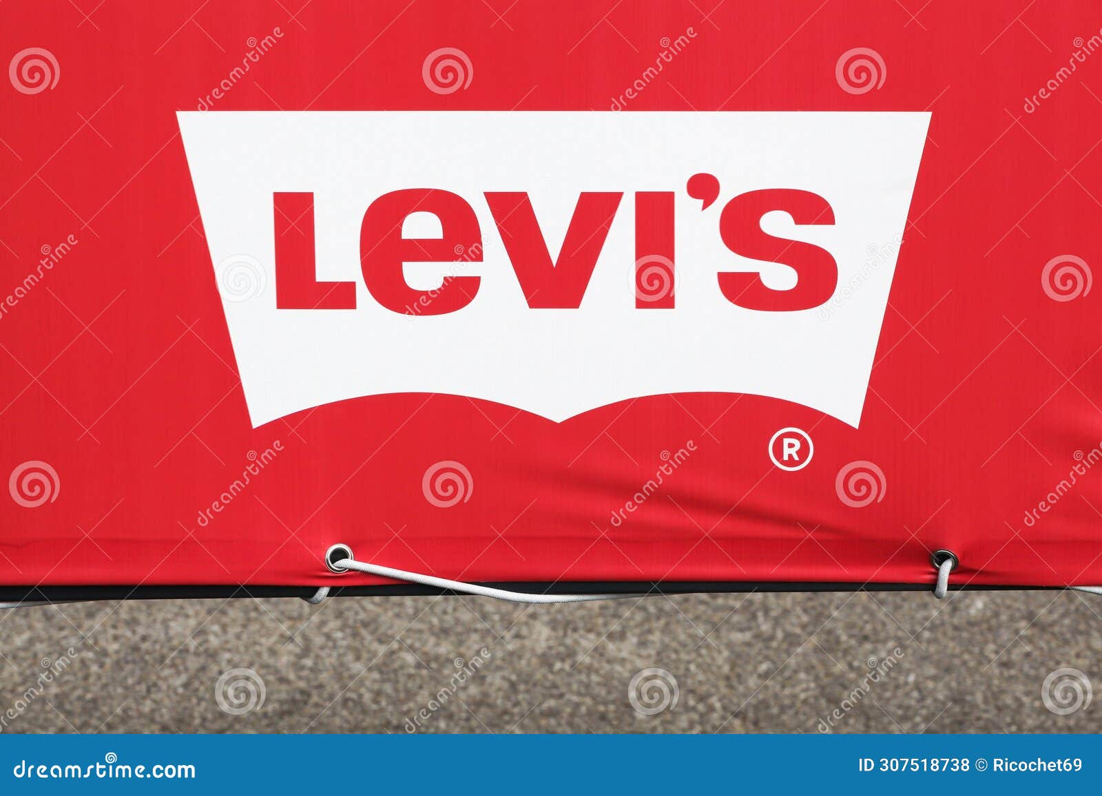 Levi Strauss Logo On A Wall Editorial Stock Photo - Image Of Clothes ...