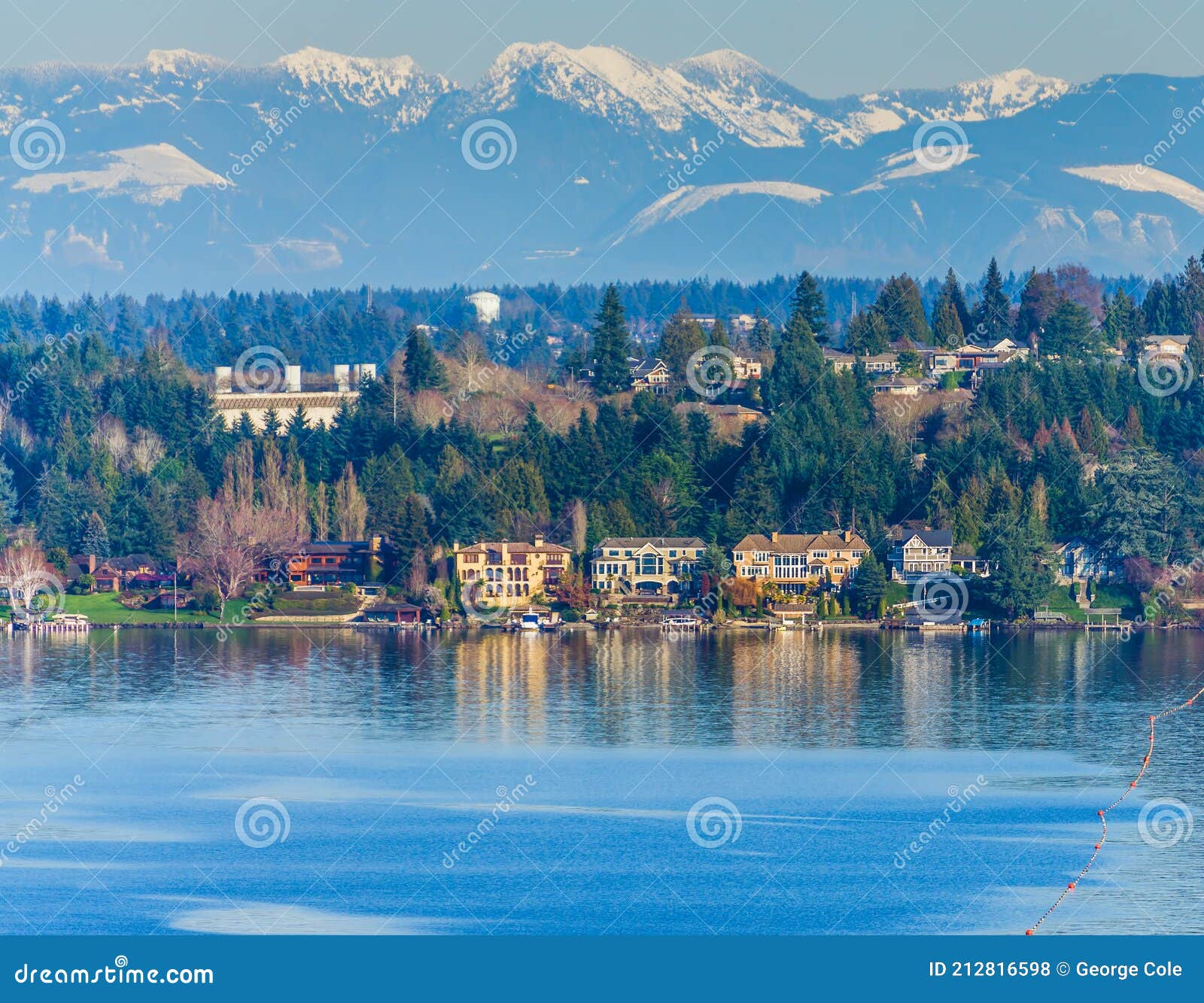 Bellevue Waterfront Homes stock photo. Image of outdoors 212816598