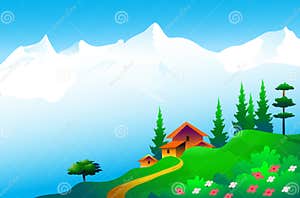 Belleza De Himalaya Ejemplo Del Vector Ilustraci n Del Vector 