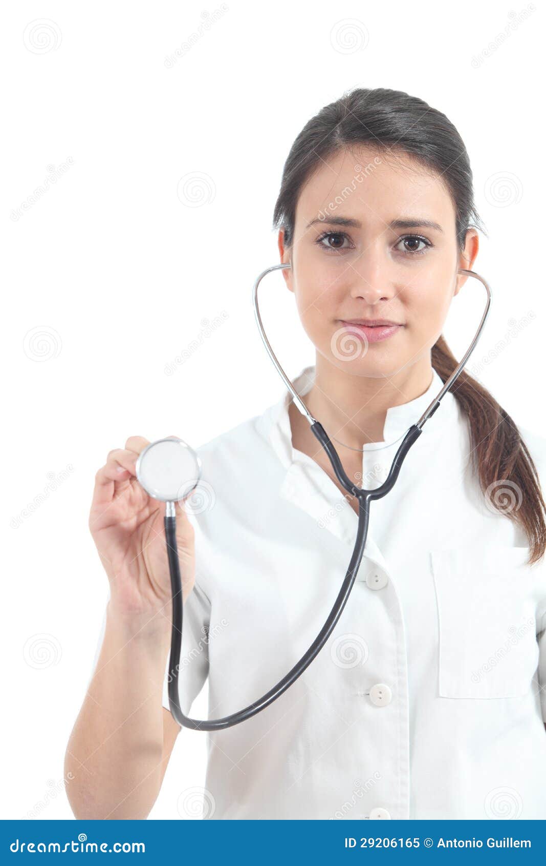 Infermiere Con Lo Stetoscopio Pronto Per L'iniezione Immagine Stock - Foto 2