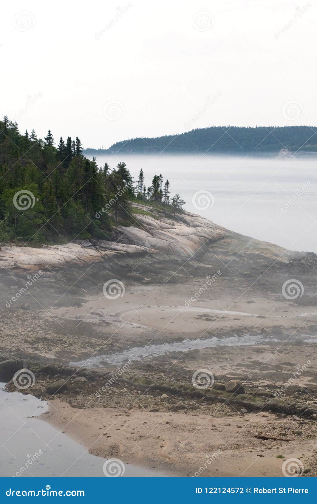 Bello Shoreline irregolare in Quebec del Nord Canada. Bello Shoreline irregolare nel verticale nordico della Quebec Canada