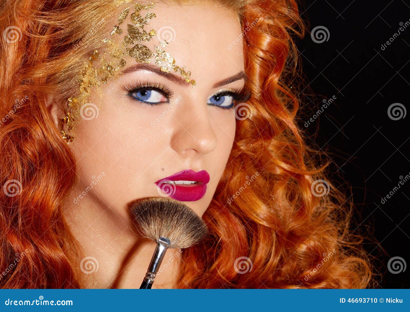 Bello trucco della donna fotografia stock.