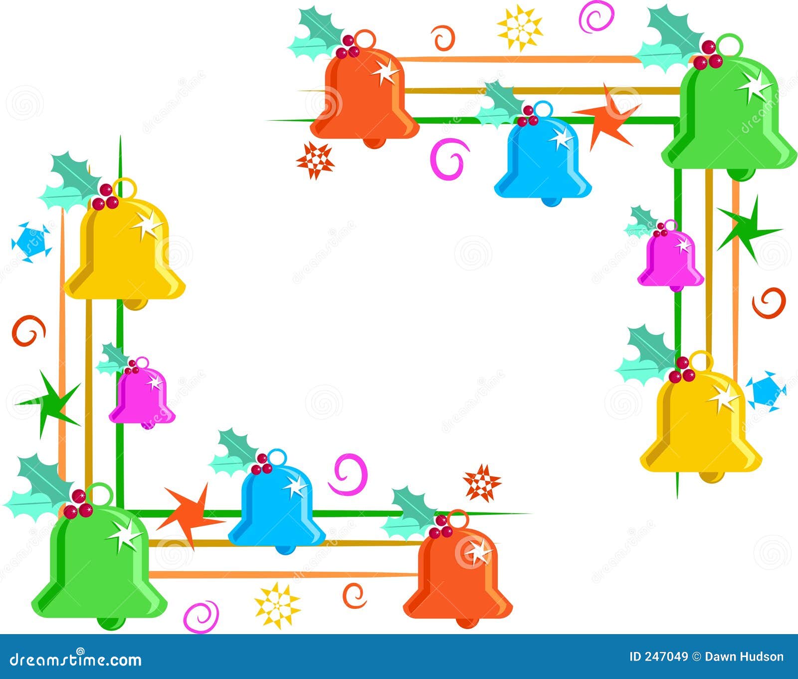Bells corner borders stock illustration. Illustration of elements 247049
