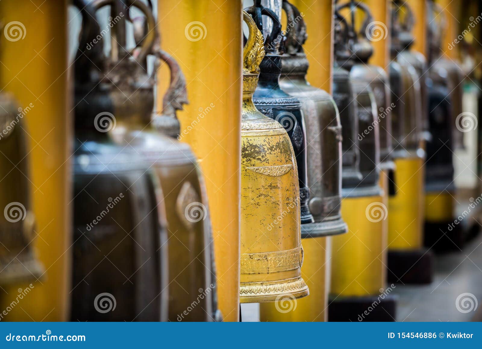 row of buddhist bells wat phra that doi suthep