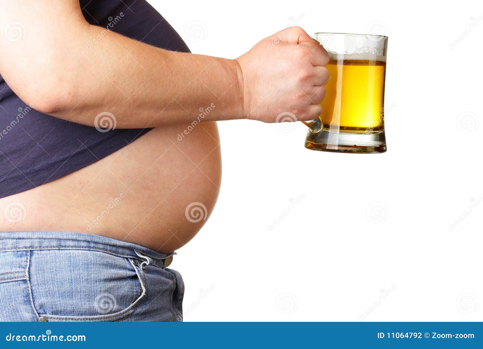 Belly and beer stock photo. Image of isolated, addiction 11064792