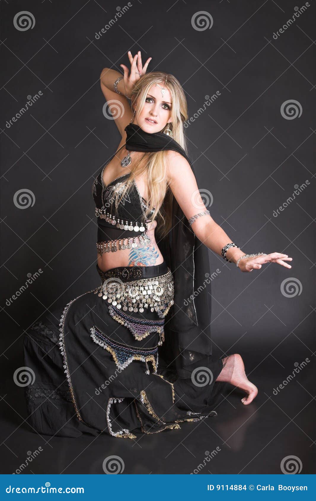 Belly Dancer stock photo. Image of coins, blond, fingers - 9114884