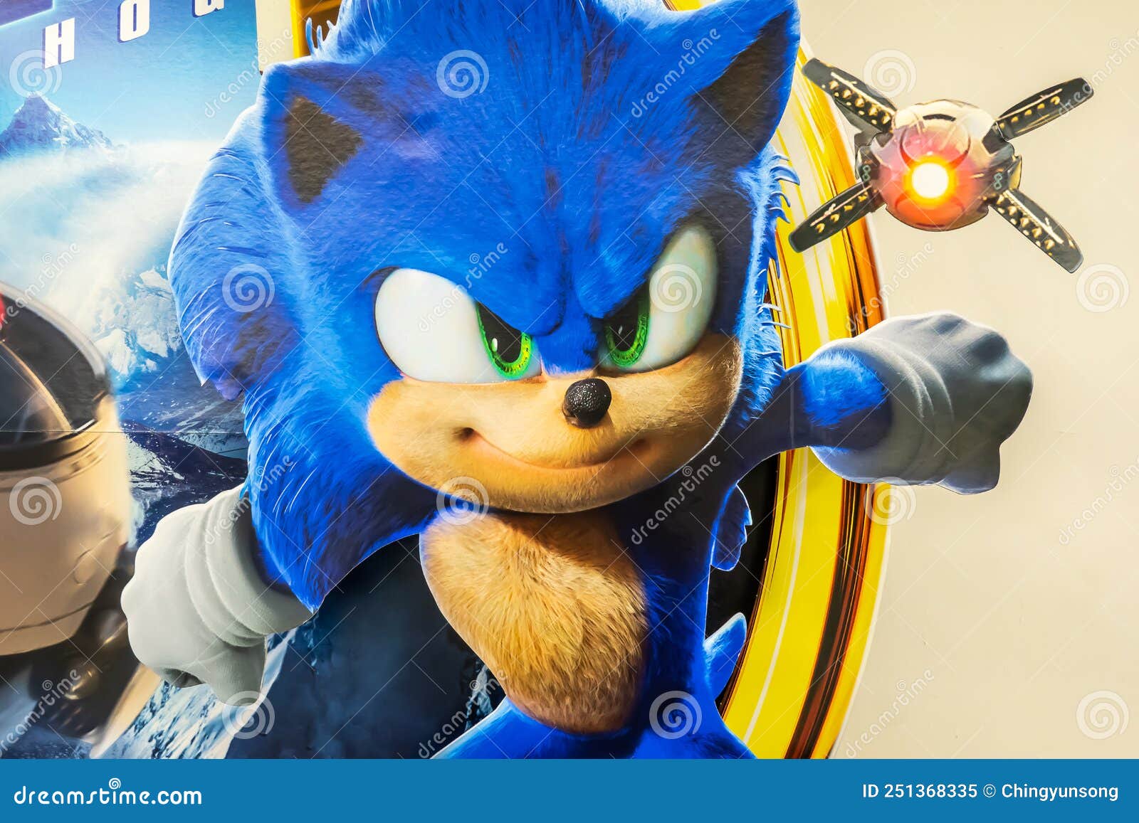 Belo Standee De Um Filme Chamado Sonic, O Display De Ouriço 2 No