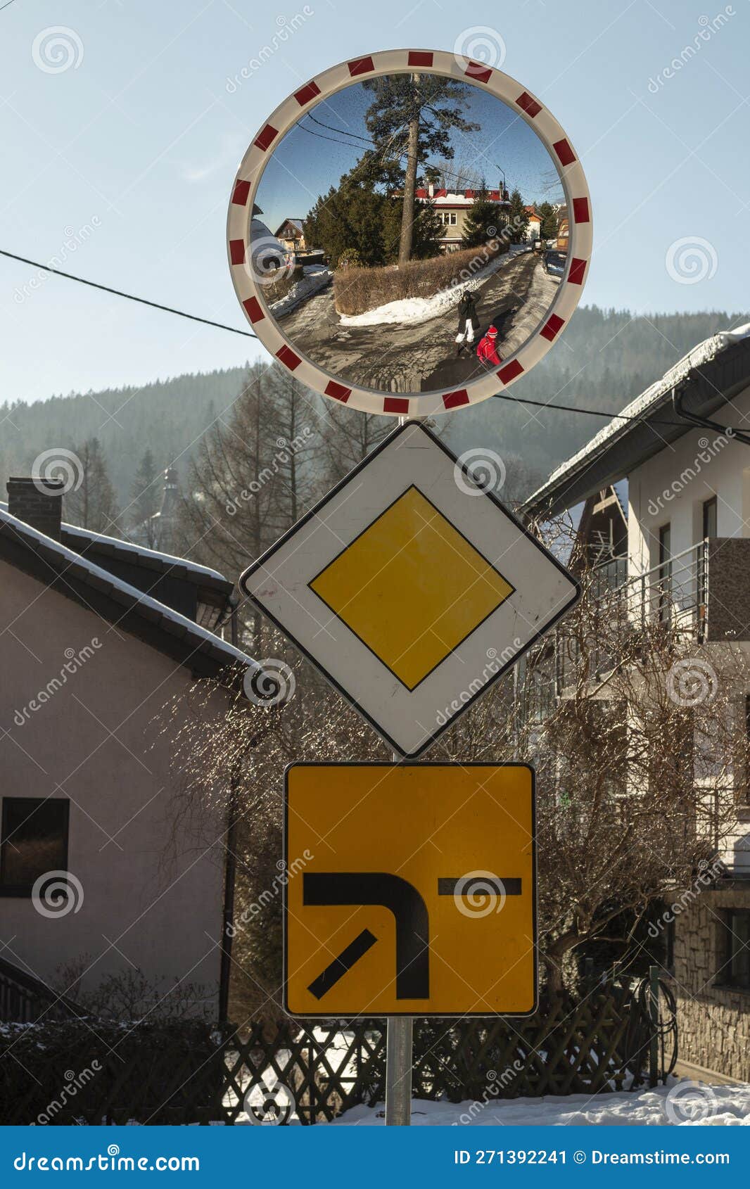 crossroads in swieradow-zdroj, lower silesia