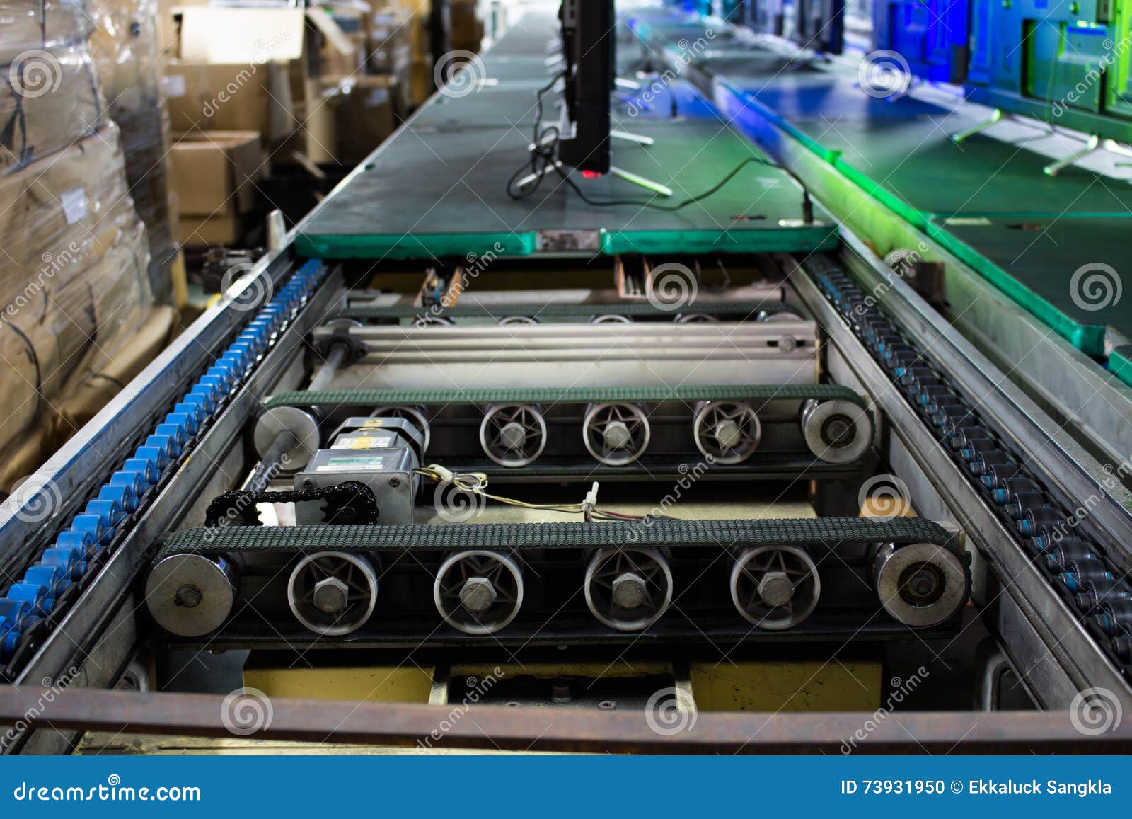 Belt, Conveyor Belt, Production Line of the Factory Stock Photo Image