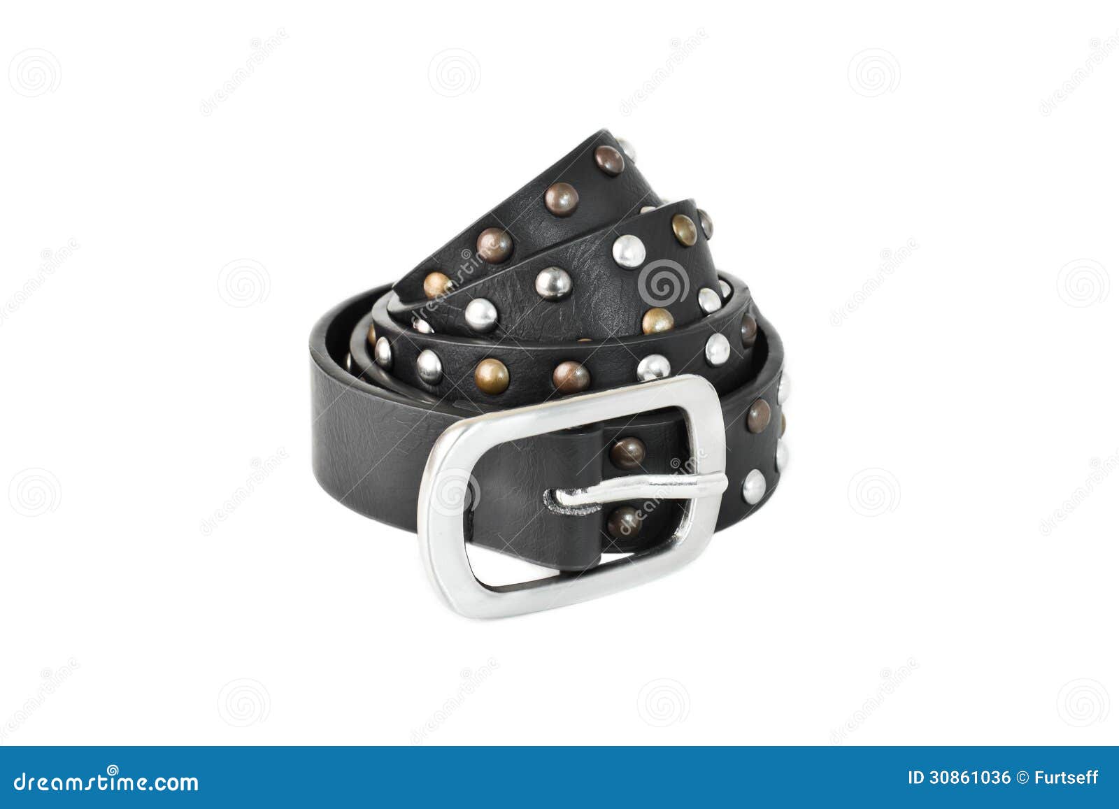Belt with metal studs stock photo. Image of black, personal 30861036
