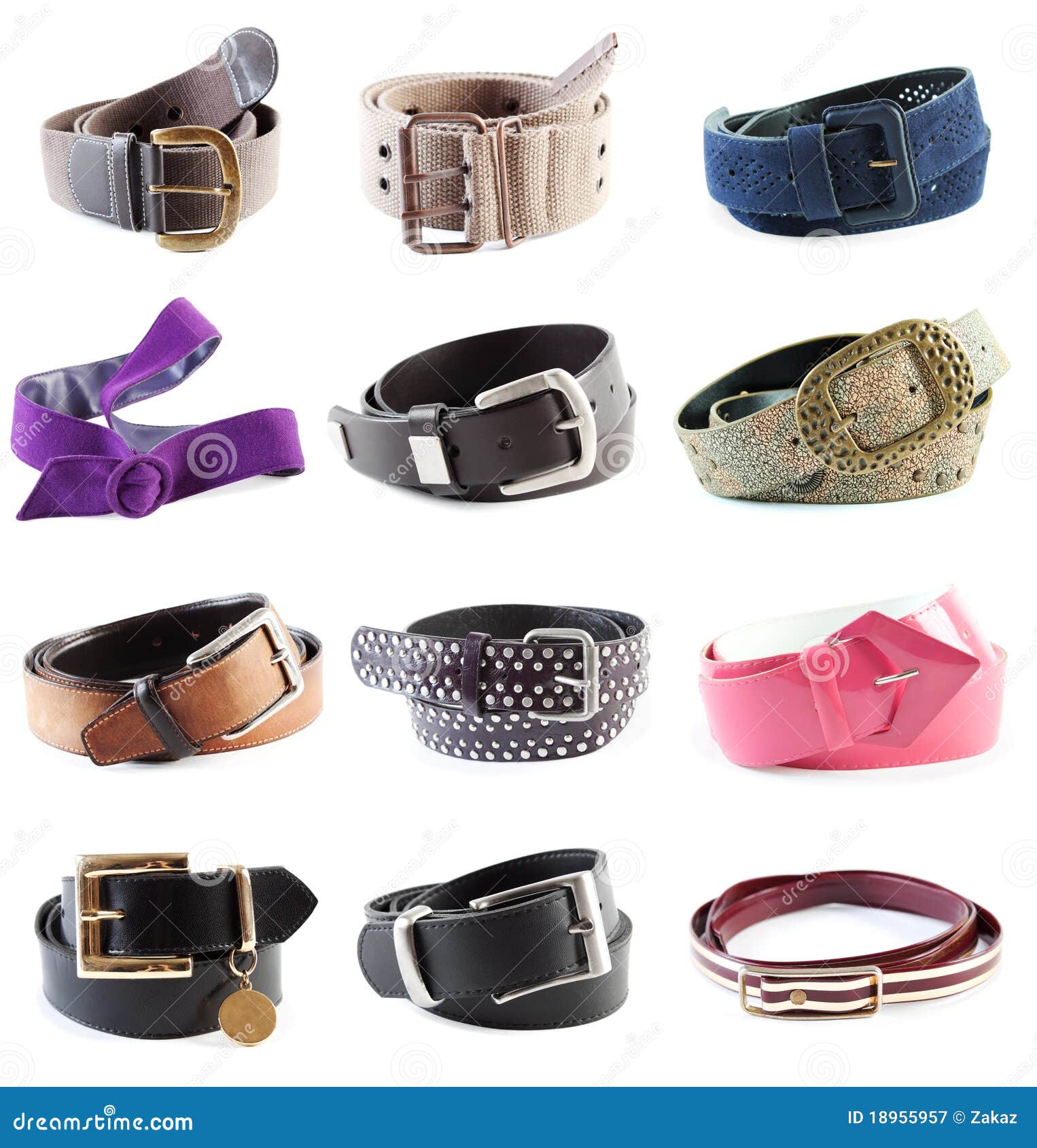 Belts Collection 1 Isolated Stock Image Image of group, isolated