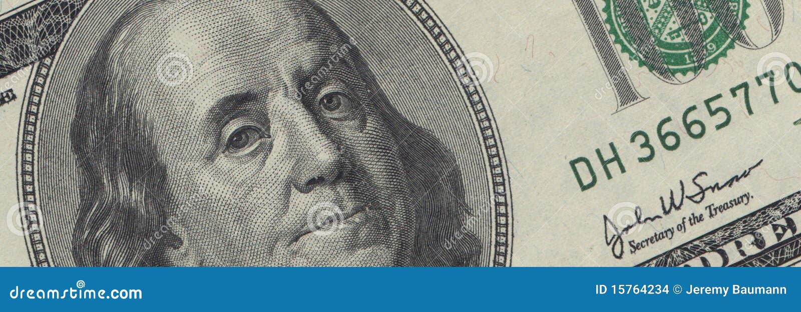 Ben Franklin $100 bill stock photo. Image of franklin ...