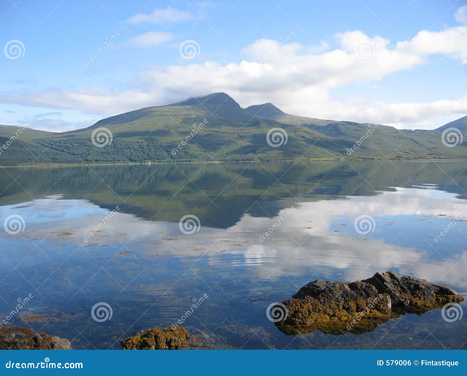 ben more reflected in loch scridain, mull