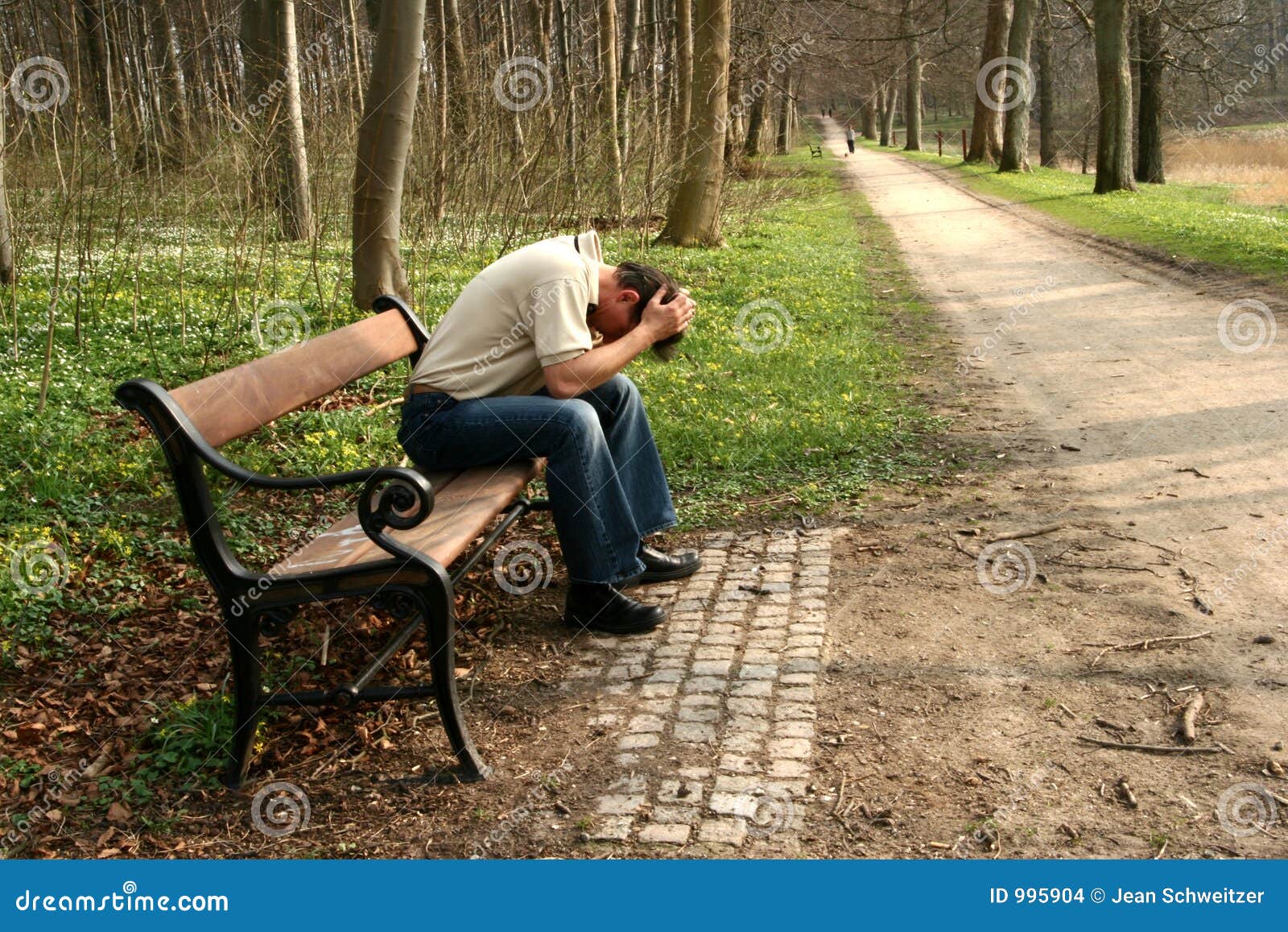 Bench stock photo. Image of streets, head, problems, stones - 995904