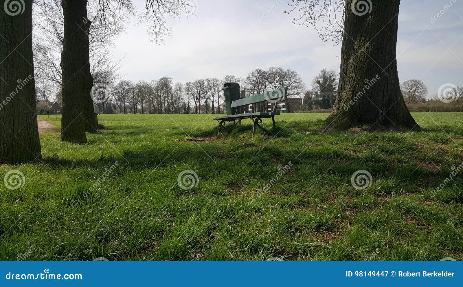Bench In A Field Stock Image Image Of Farm Imagennice 98149447