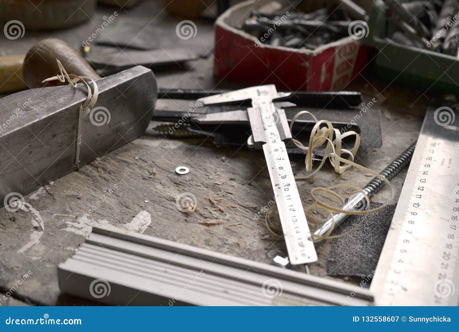 Bench Planer Angle Measuring Tool Carpenter Stock Image