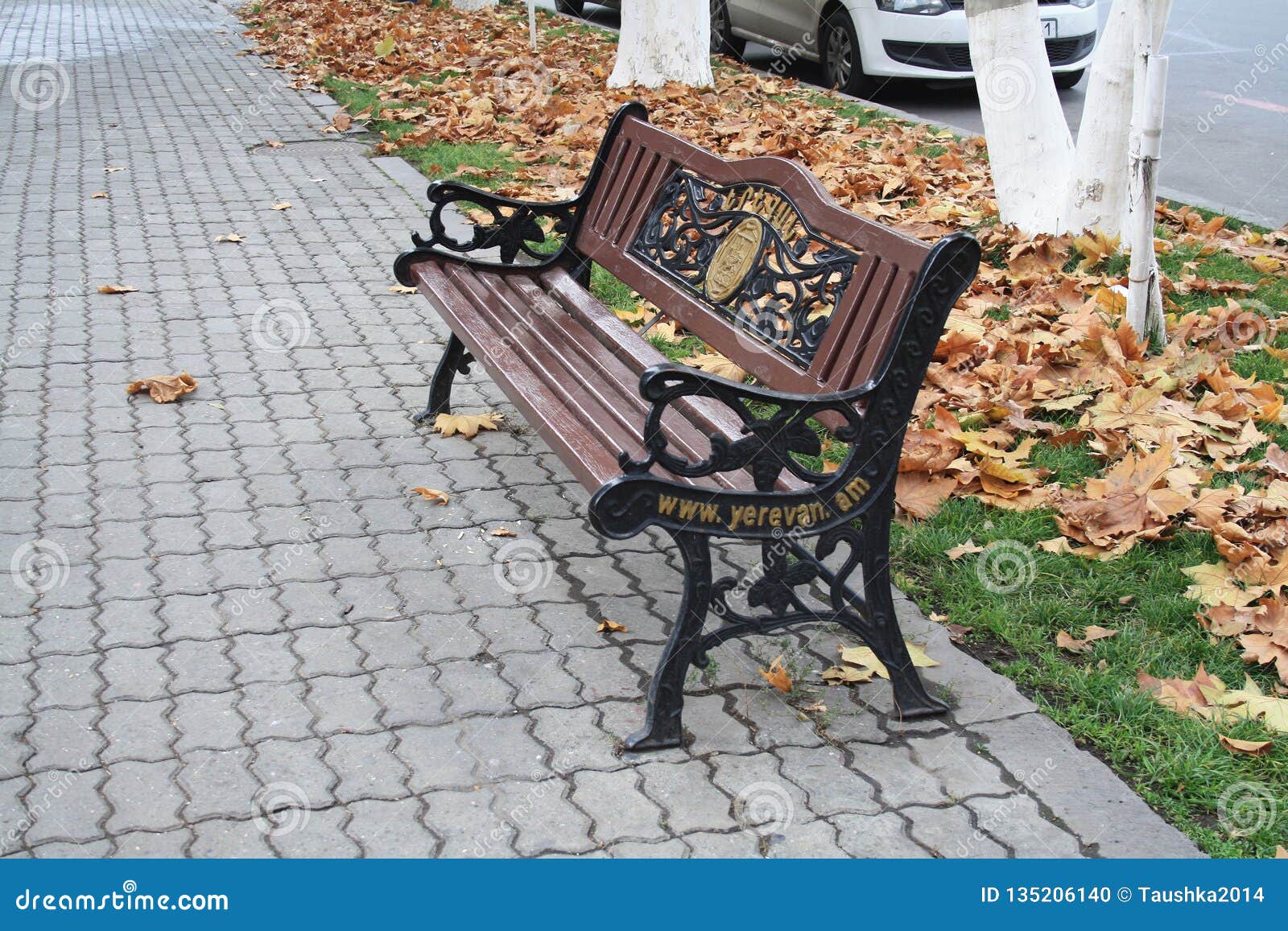 Bench on the Street of Yerevan Editorial Image Image of architecture