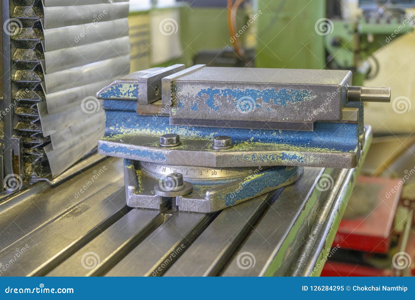 Old Bench Vise RoyaltyFree Stock Image 74396812