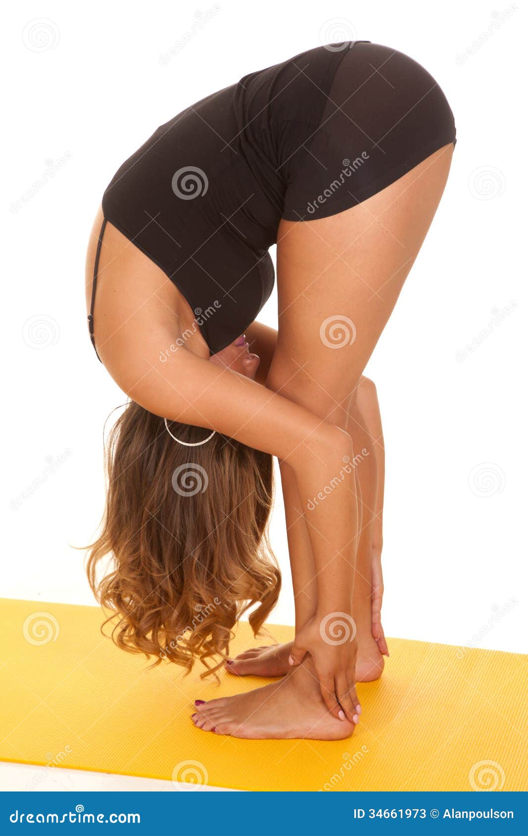 Bend over stretch yoga stock image. Image of body, expression - 34661973
