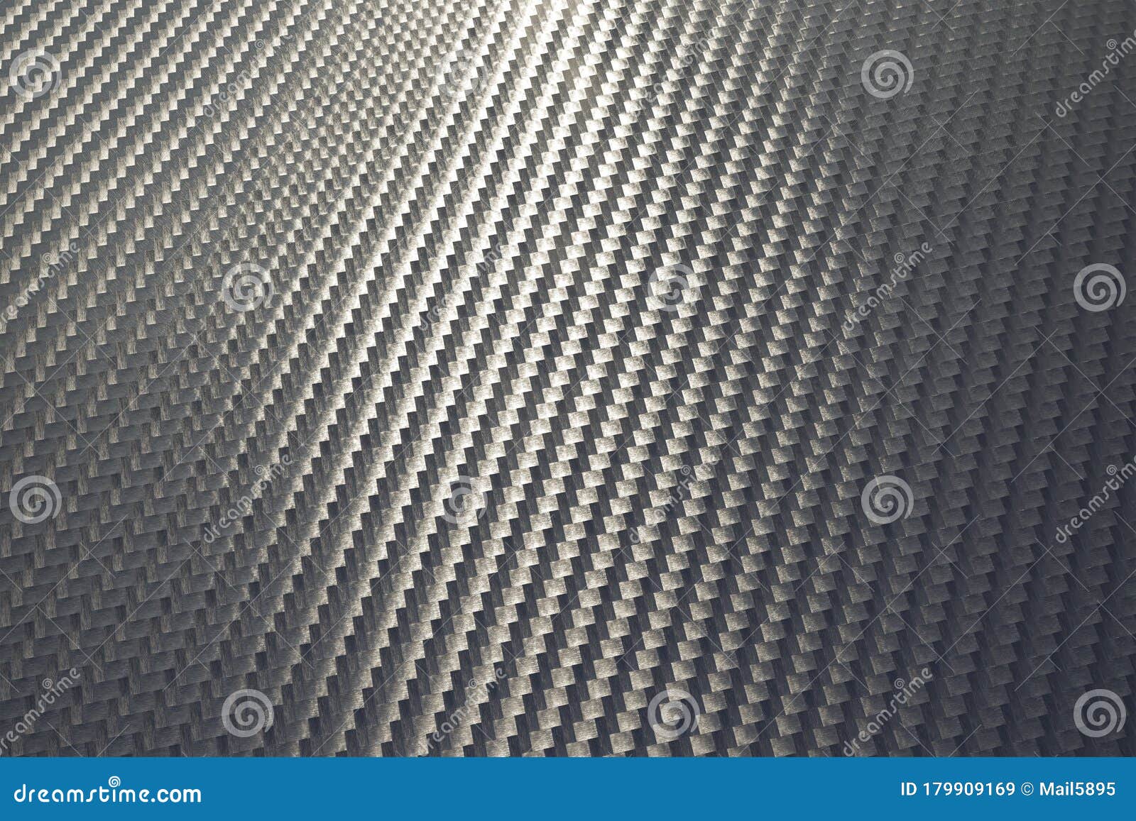 Bended Surface of Grey Woven Carbon Fibre Composite Sheet. Stock