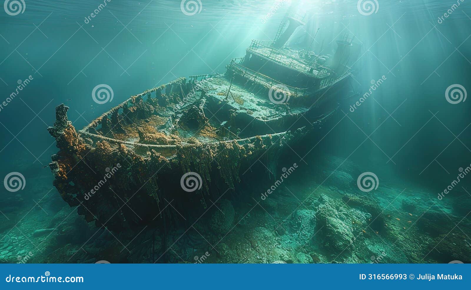 beneath the surface, time stands still as the wreckage of a medieval ship lies entombed in the o
