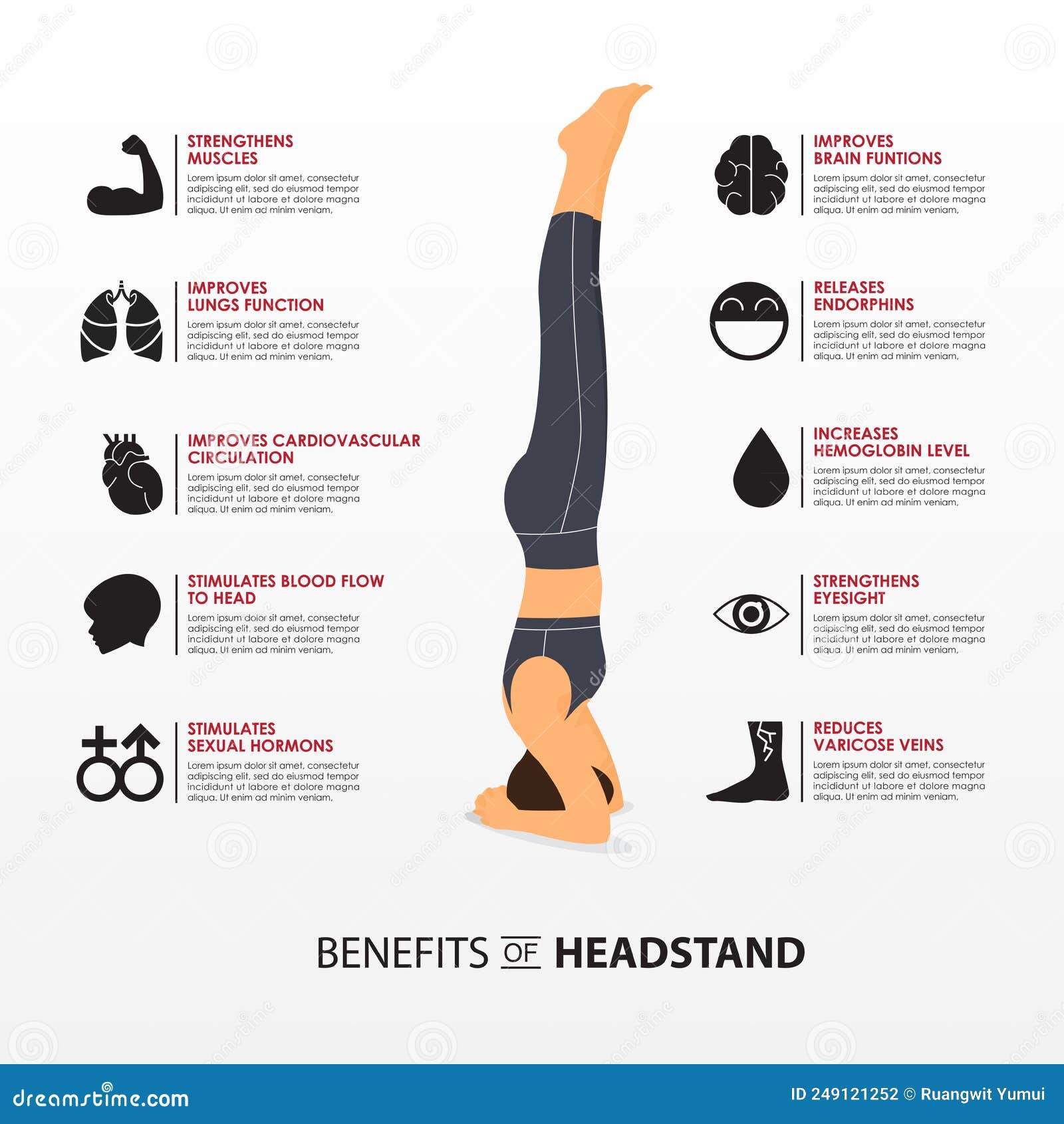 Benefícios Do Yoga Ou Asana Infographics. Mulher a Fazer Exercício Ou  Exercício Na Cabeça Ioga Pose Rodeada Por órgãos Internos íc Ilustração do  Vetor - Ilustração de prancha, forte: 249121252