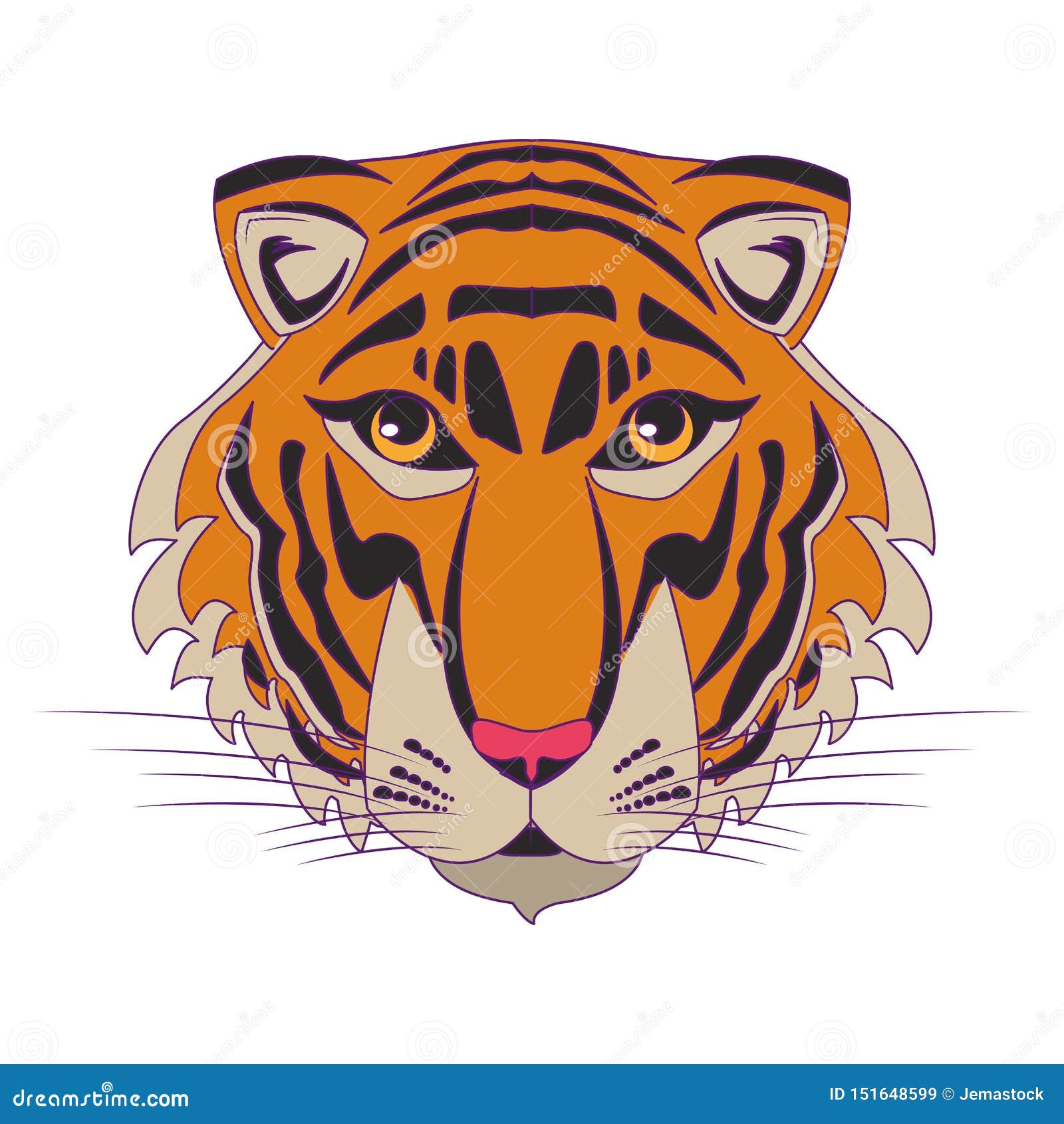 Bengal Tiger Face Icon Cartoon Stock Vector - Illustration of wildcat, forest: 151648599 Bengal Tiger Face Icon Cartoon Stock Vector - Illustration of wildcat, forest: 151648599