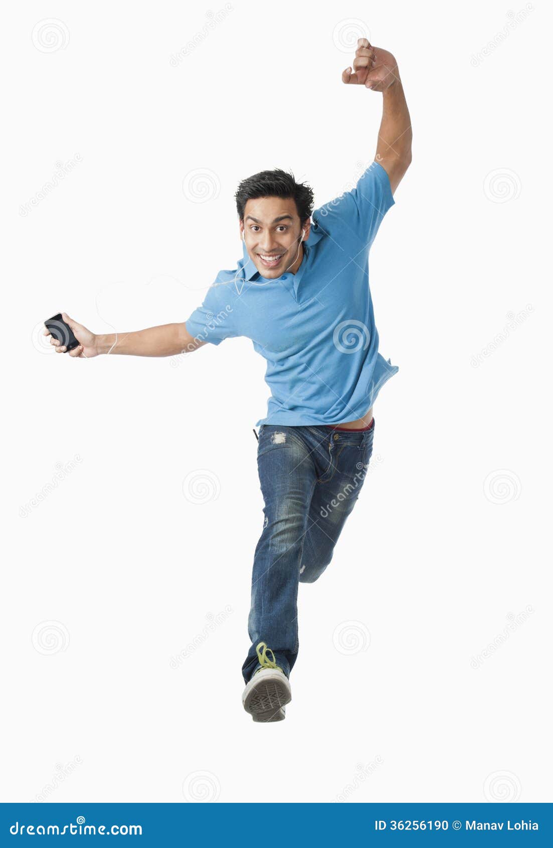 Bengali Man Listening To a Mp3 Player Stock Photo Image of carefree