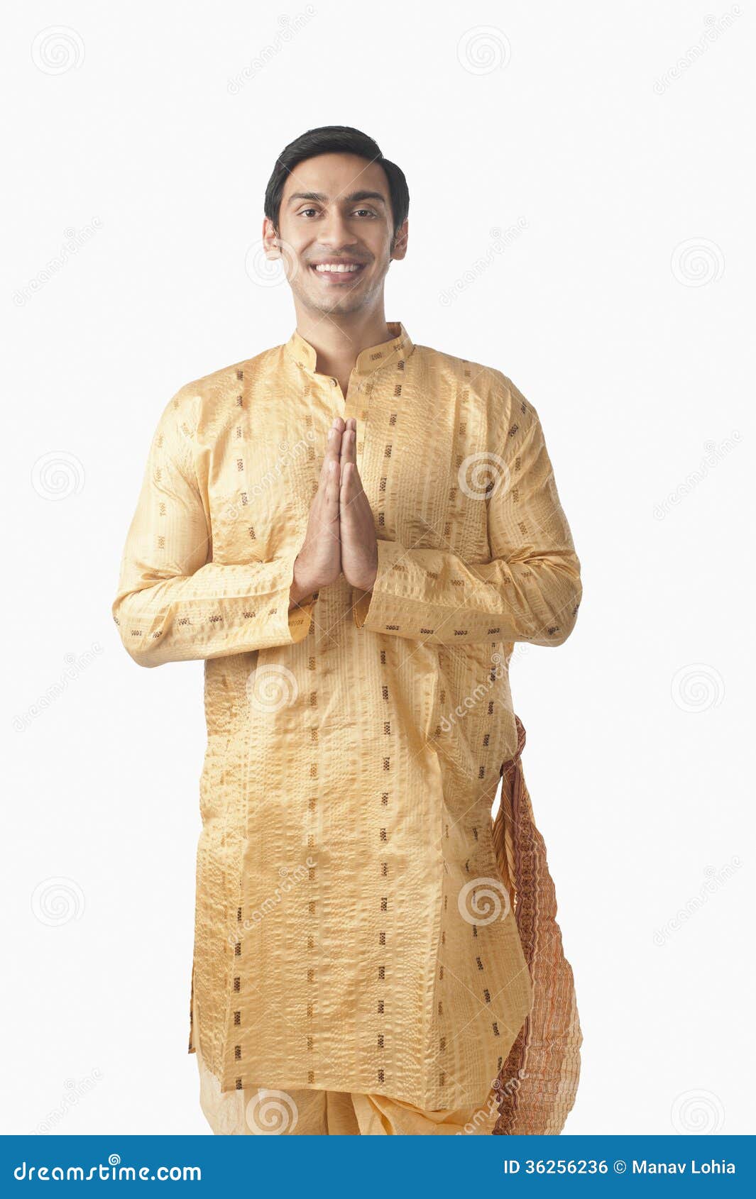 Bengali Man Standing in a Prayer Position Stock Photo Image of