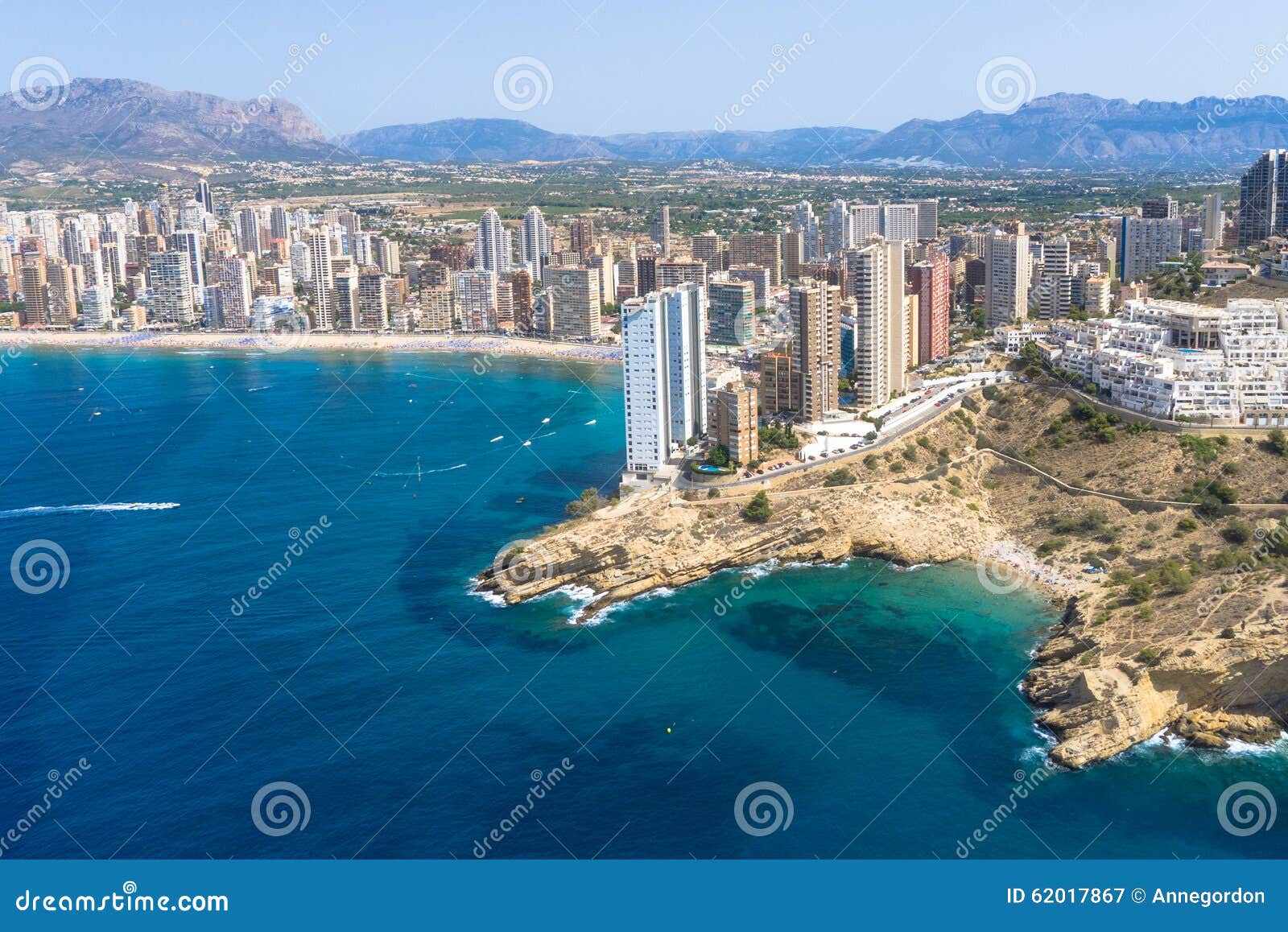 klip hurtig Pris Benidorm Coastline. Alicante, Spain. Stock Image - Image of tourism,  mediterranean: 62017867