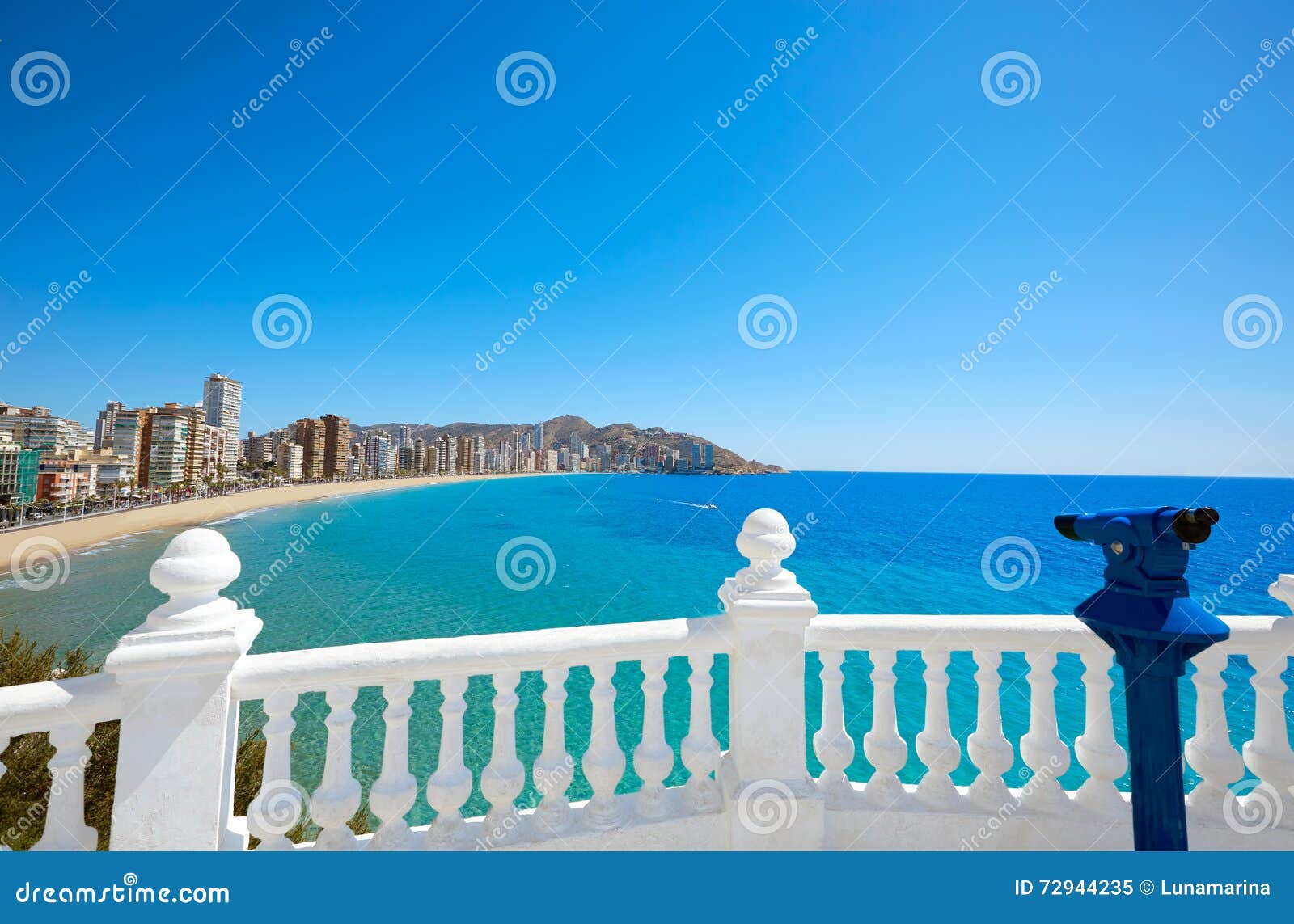 benidorm levante beach in alicante spain