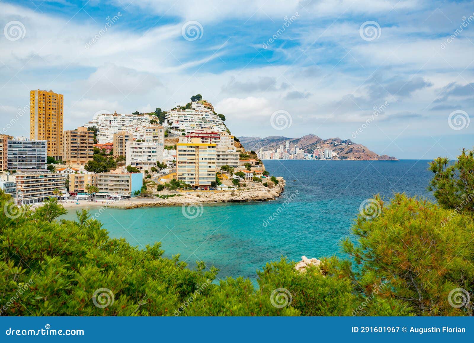 Benidorm, Spain. View Over the Beach Stock Image Image of landmark