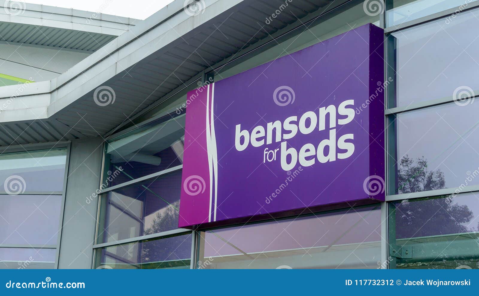 Bensons Para O Logotipo Da Loja Das Camas Fotografia Editorial Imagem