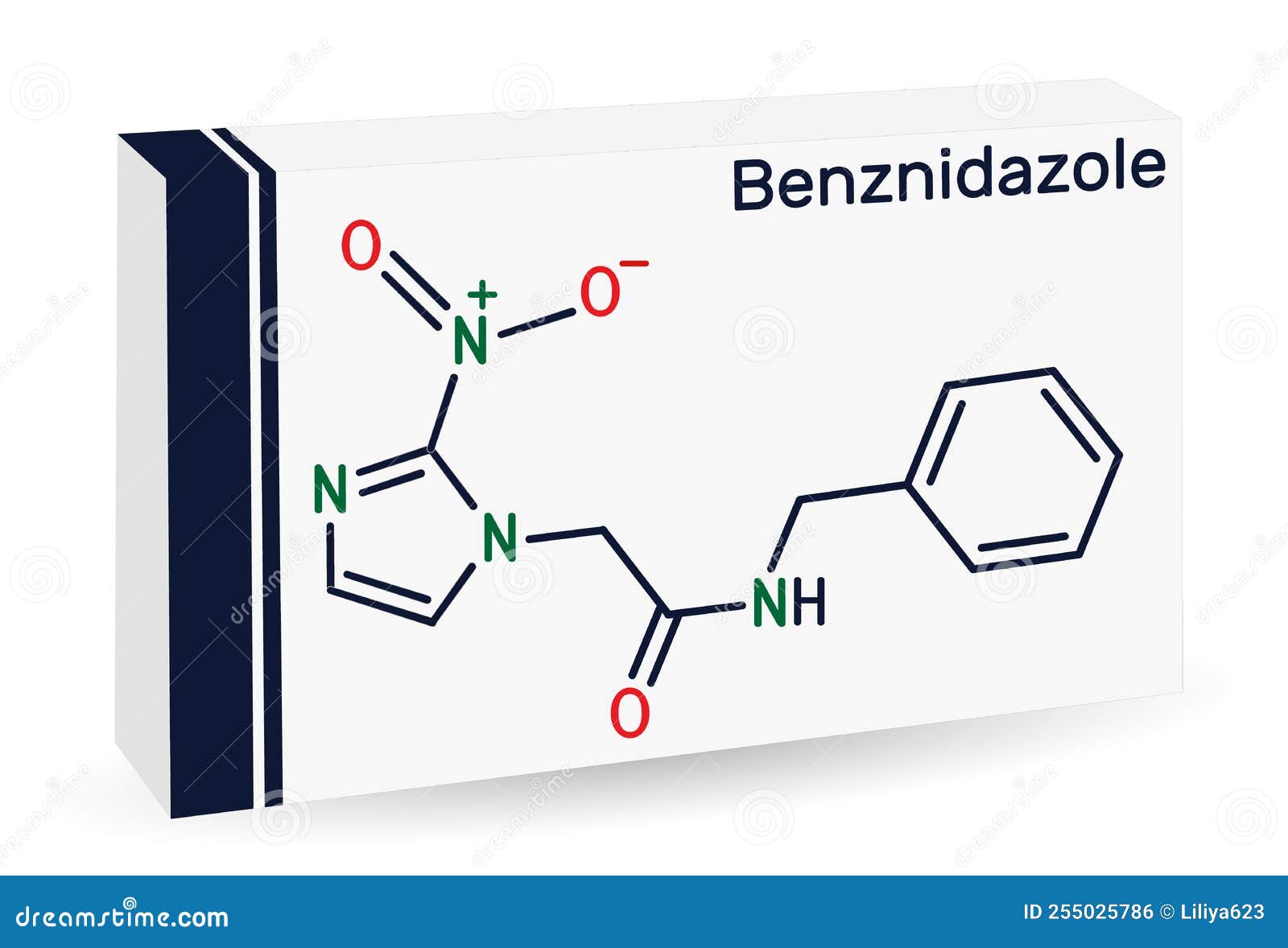 Benznidazole Molecule. it is Antiparasitic Drug Used in the Treatment ...